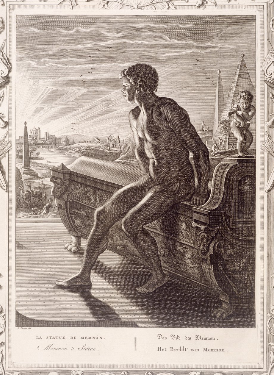 Posąg Memnona, 1731 autorstwa Bernard Picart