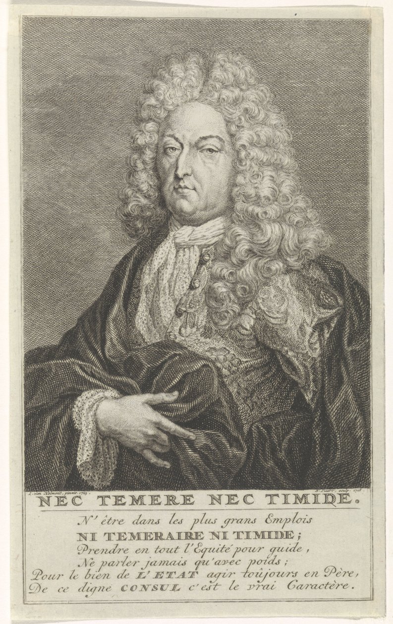 Portret Bruno van der Dussen, regenta Gouda autorstwa Bernard Picart