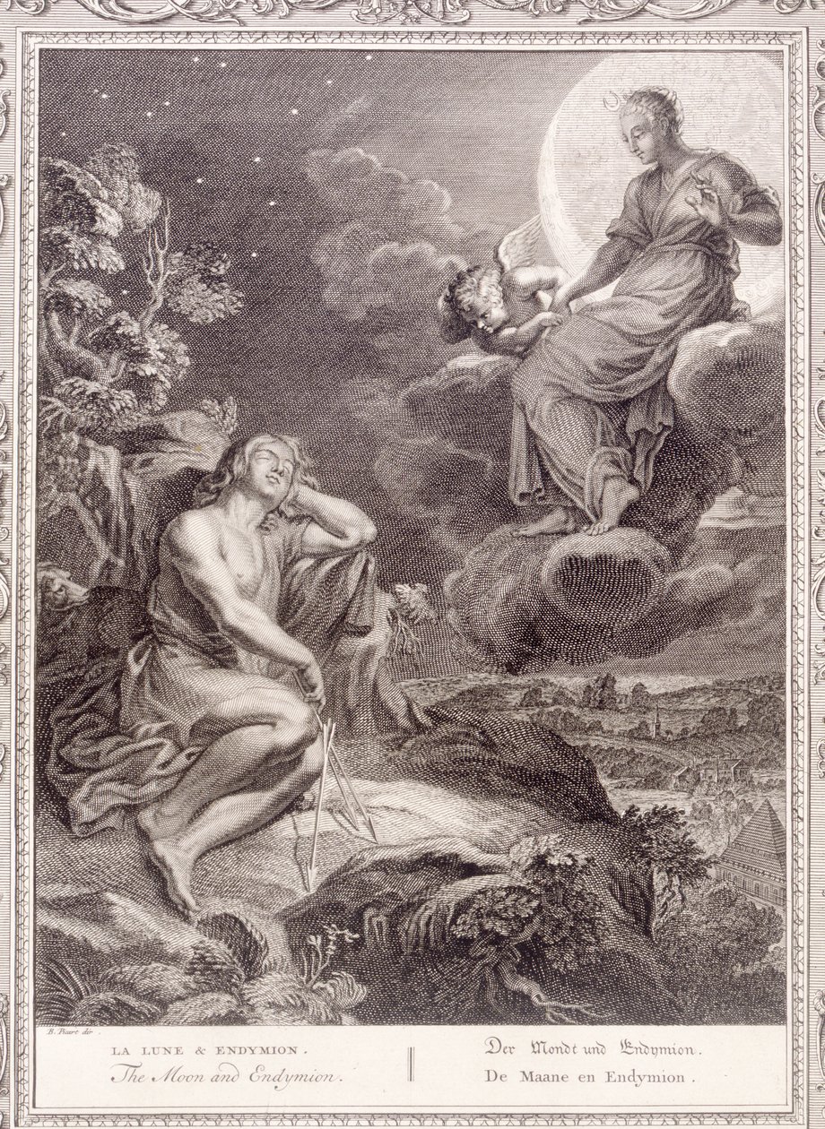 Księżyc i Endymion, 1731 autorstwa Bernard Picart