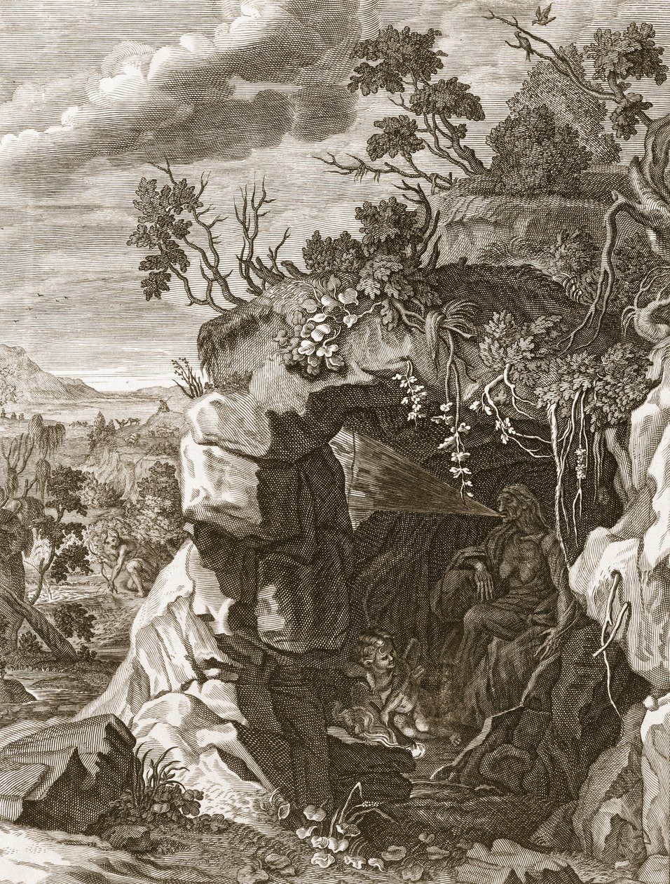 Echo nimfy zamienione w dźwięk, 1731 autorstwa Bernard Picart