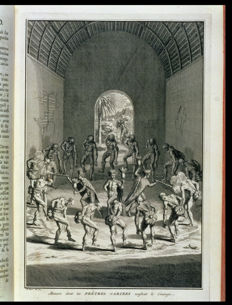 Sposób, w jaki karaibscy księża zwiększają swoją odwagę, z „Ceremonii i zwyczajów religijnych”, 1721 autorstwa Bernard Picart