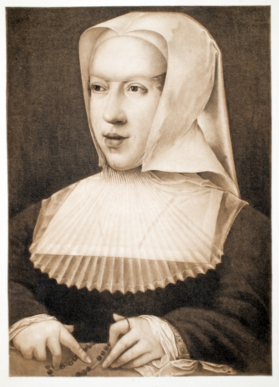 Małgorzata Sabaudzka-Austria, regentka Niderlandów, wyd. 1902 (kolotypia) autorstwa Bernard van Orley