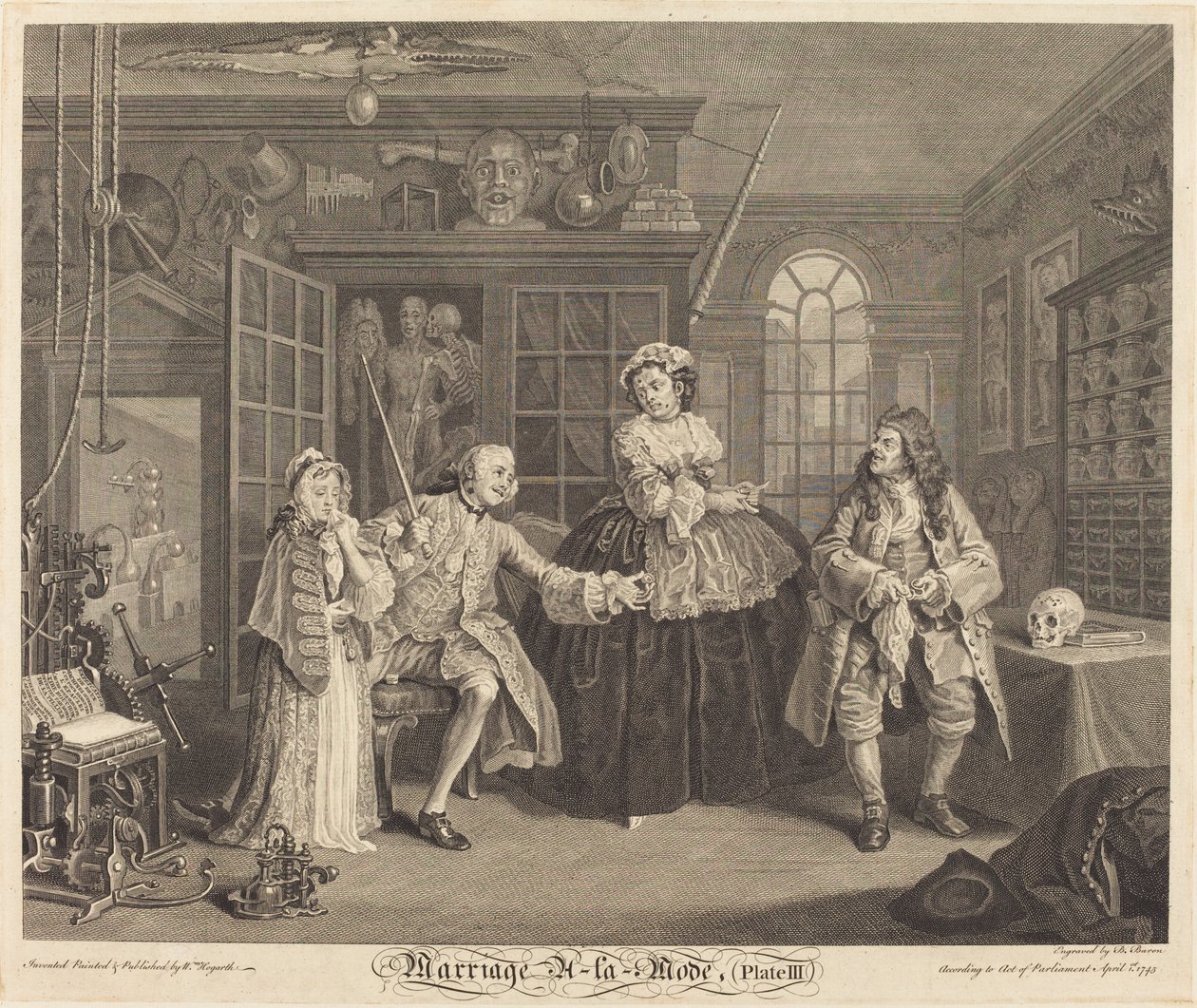 Małżeństwo a la Tryb: pl. 3, 1745. autorstwa Bernard Baron