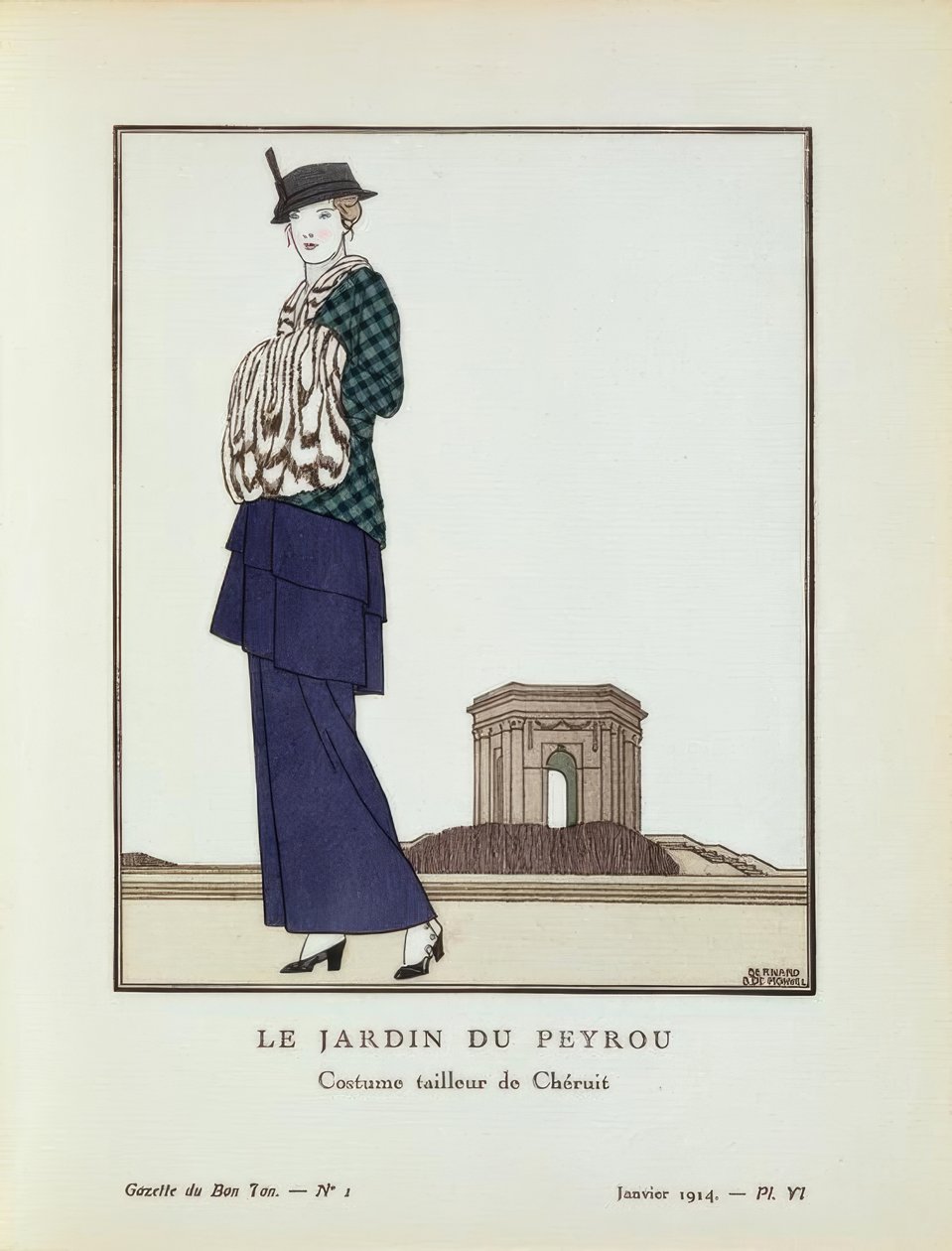LE JARDIN DU PEYROU - Strój szyty na miarę Chéruita autorstwa Bernard Boutet de Monvel