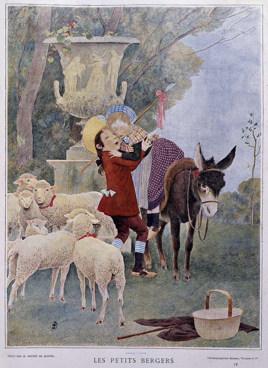 Pastuszkowie - Boutet de Monvel, początek XX wieku. autorstwa Bernard Boutet de Monvel