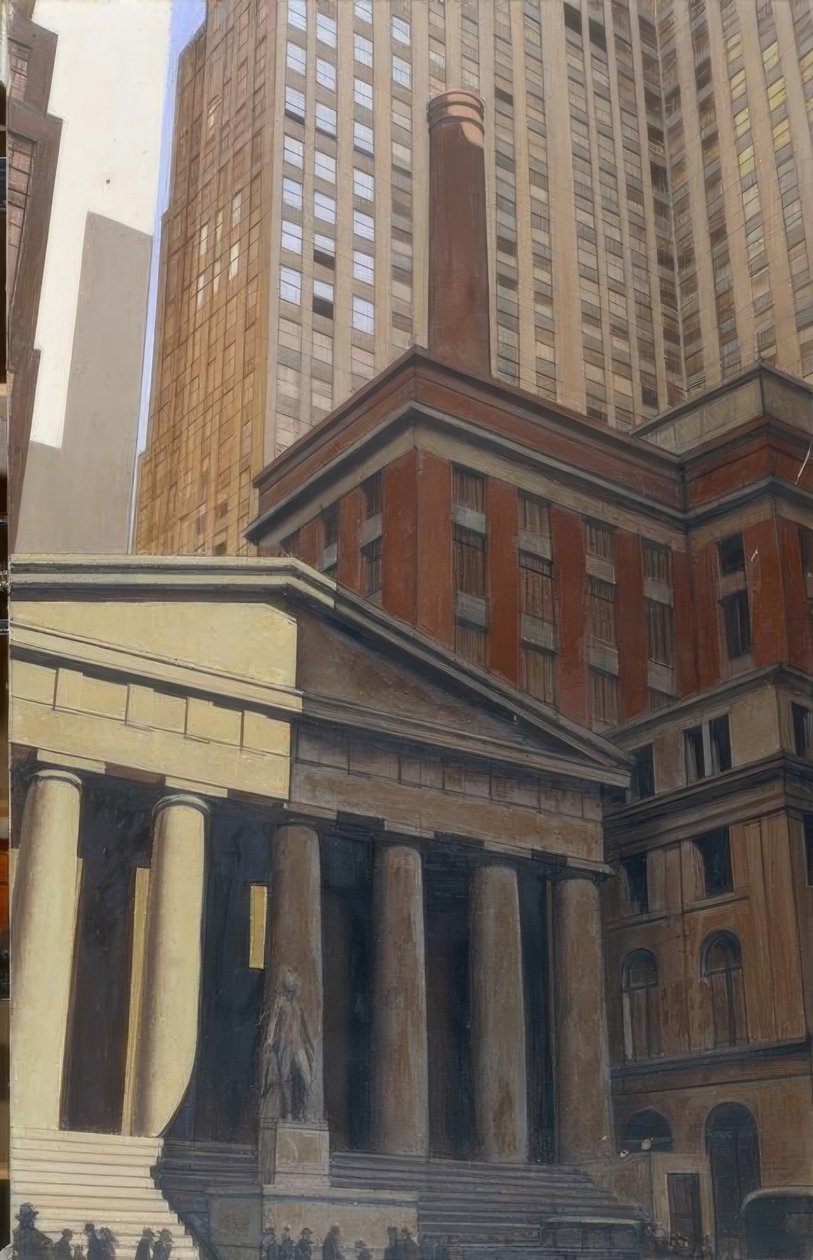 Widok na Wall Street autorstwa Bernard Boutet de Monvel