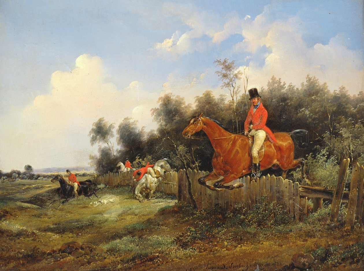 Scena polowania autorstwa Bernard Edouard Swebach