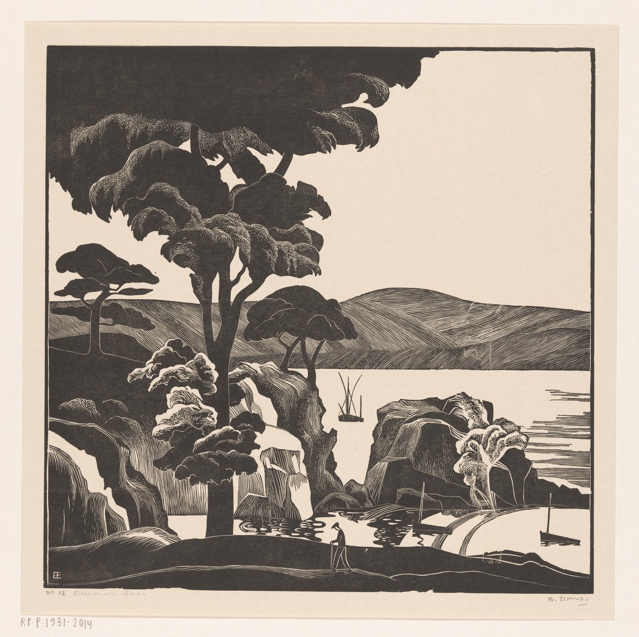 Breton Bay (oryginalny tytuł na obiekcie) autorstwa Bernard Essers (signed by artist)