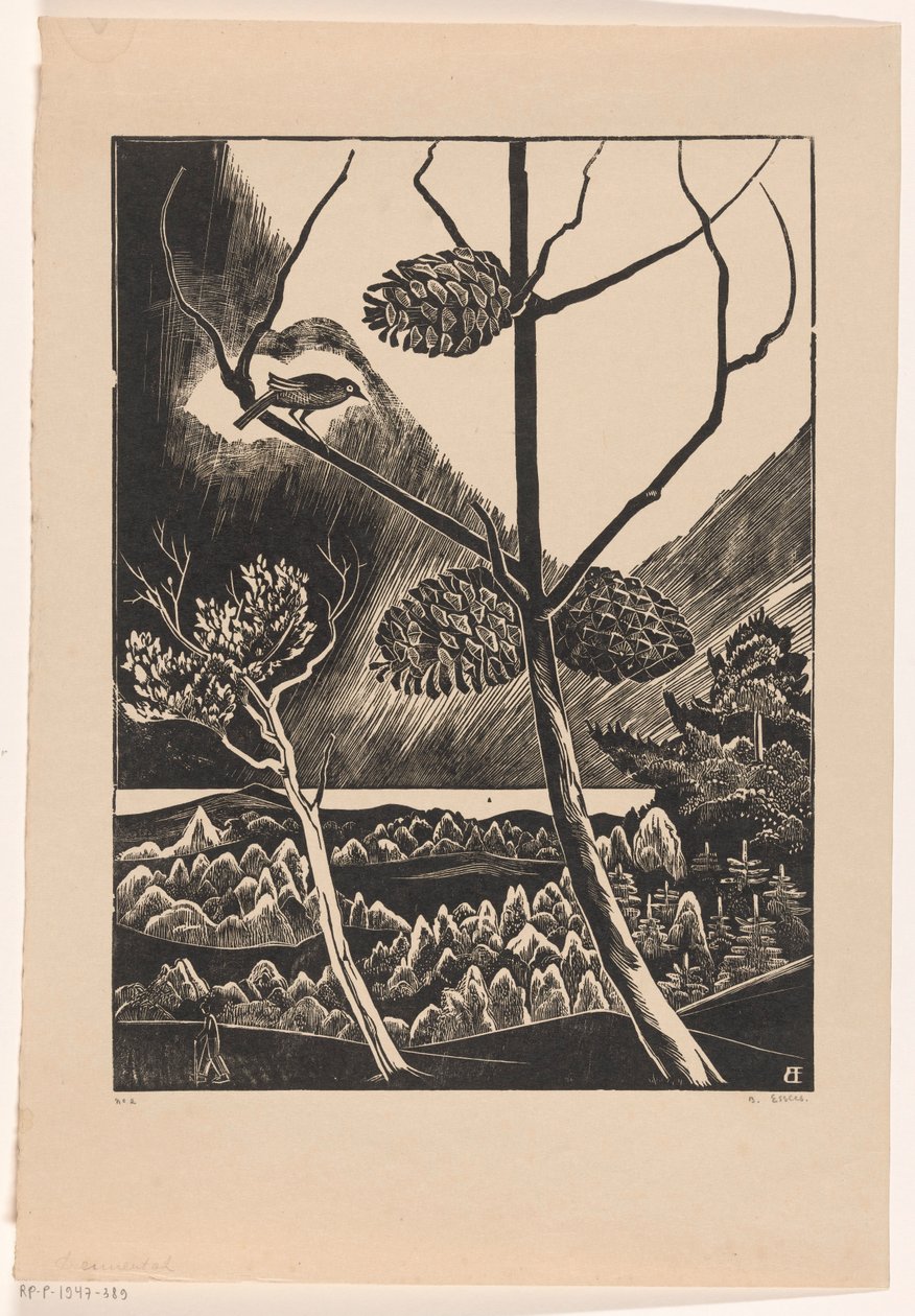 Dennentak (oryginalny tytuł na obiekcie) autorstwa Bernard Essers (signed by artist)