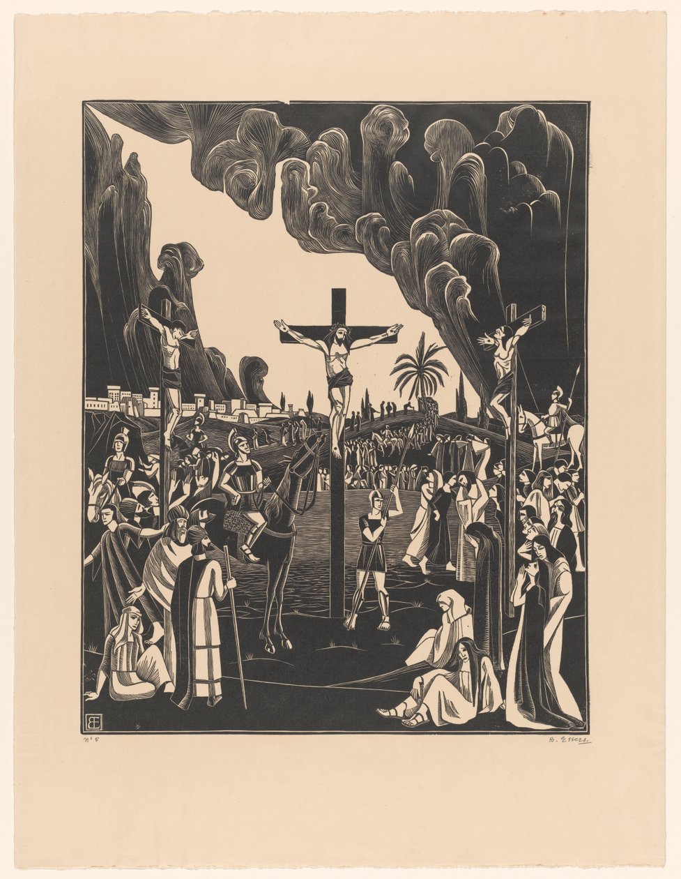 Ukrzyżowanie Chrystusa autorstwa Bernard Essers (signed by artist)