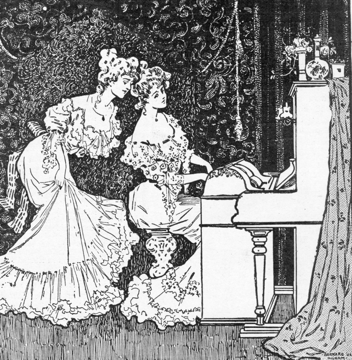 Pianola, reklama z Grafiki, 19 lipca 1902 autorstwa Bernard Higham