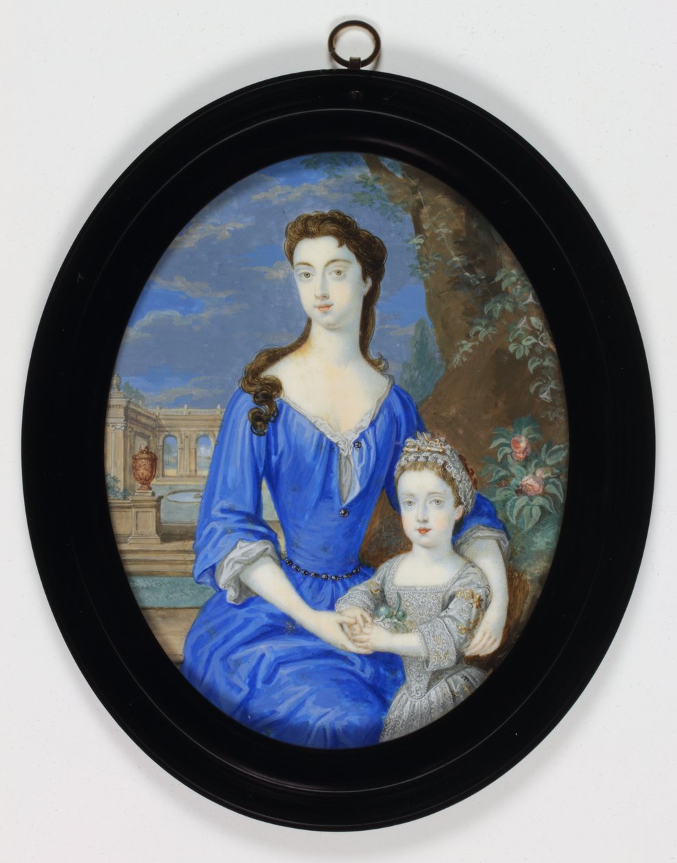 Lady Henrietta Cavendish Holles Harley (akwarela na kości słoniowej) autorstwa Bernard III Lens