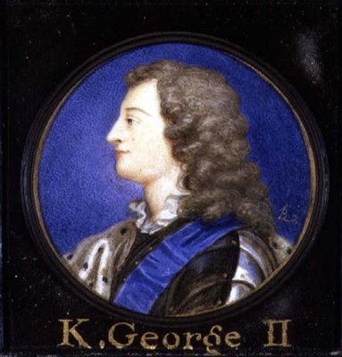 Portret Jerzego II (1683-1760) (akwarela na karcie) autorstwa Bernard III Lens