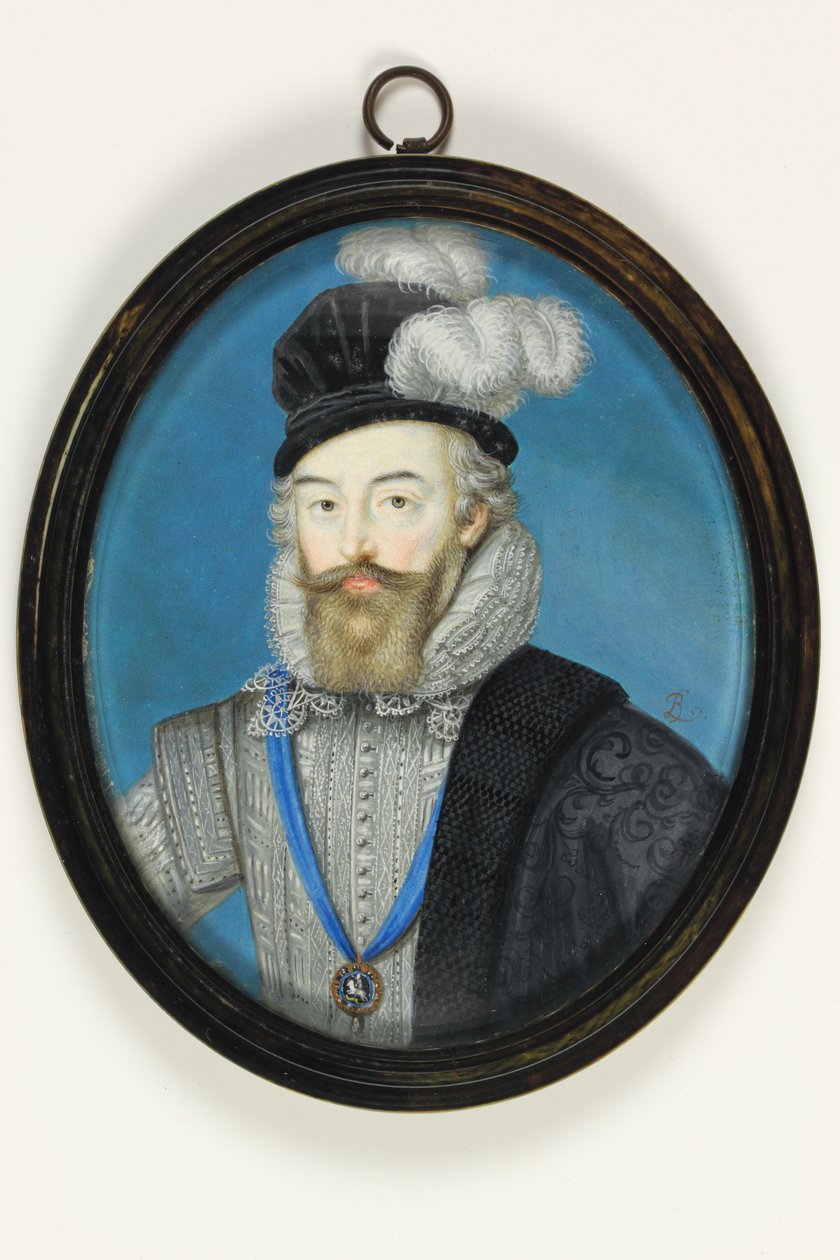 Robert Dudley, hrabia Leicester (akwarela na welinie) autorstwa Bernard III Lens