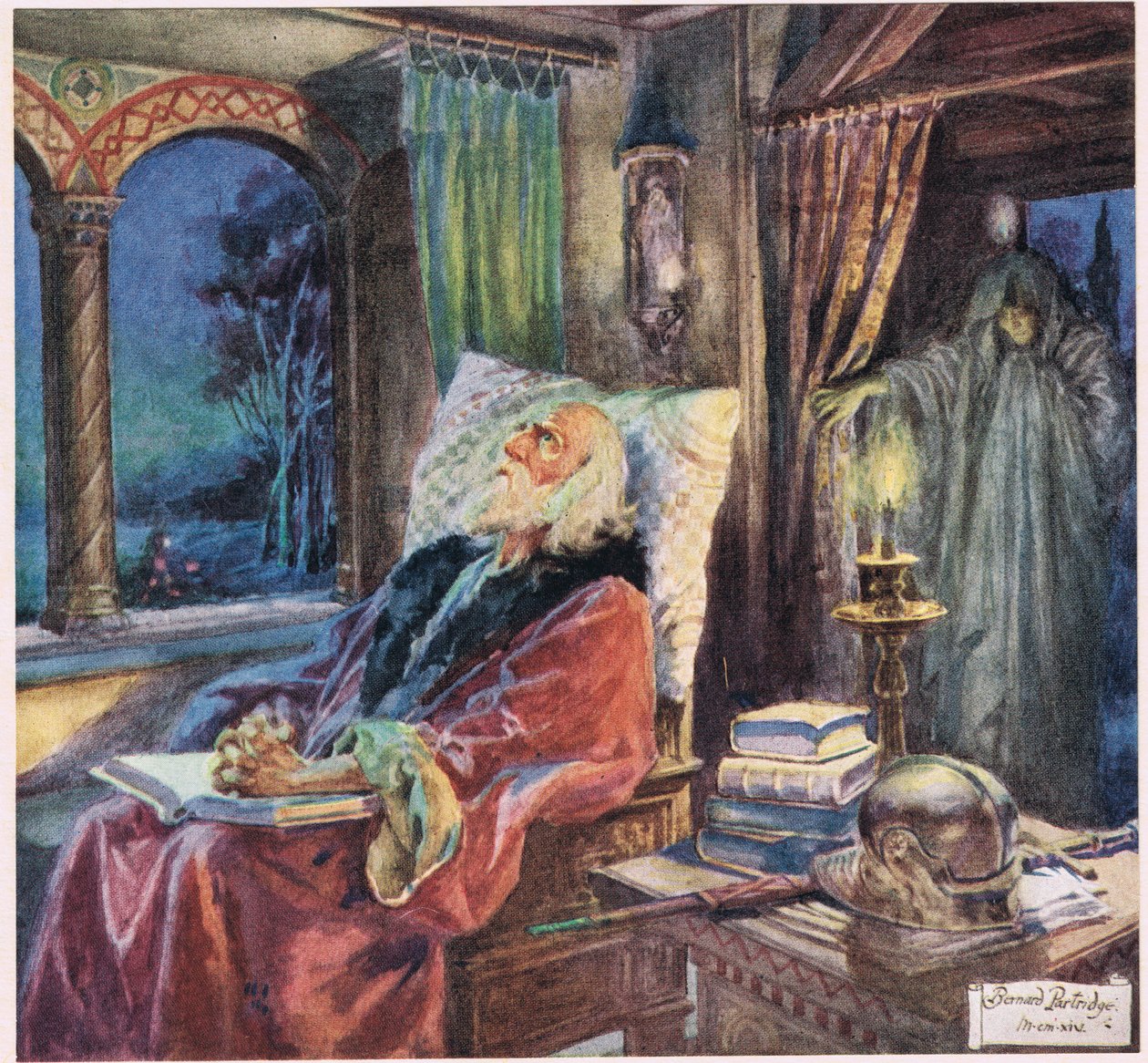 Jak to była lepsza młodość, ilustracja z „Rabbi Ben Ezra” Roberta Browninga (kolor lito) autorstwa Bernard John Partridge