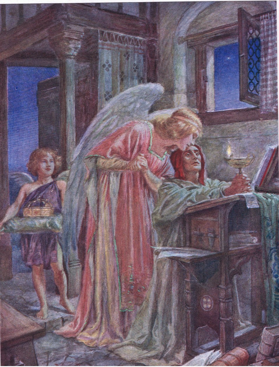 Ale cały świat jest ordynarny, ilustracja z „Rabbi Ben Ezra” Roberta Browninga (kolor litho) autorstwa Bernard John Partridge