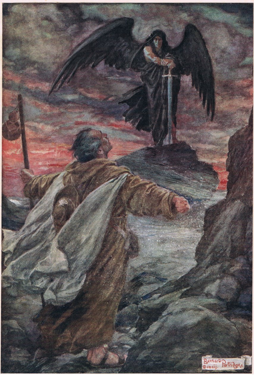 Boisz się śmierci? Czuć mgłę w gardle, ilustracja z „Prospice” Roberta Browninga” autorstwa Bernard John Partridge