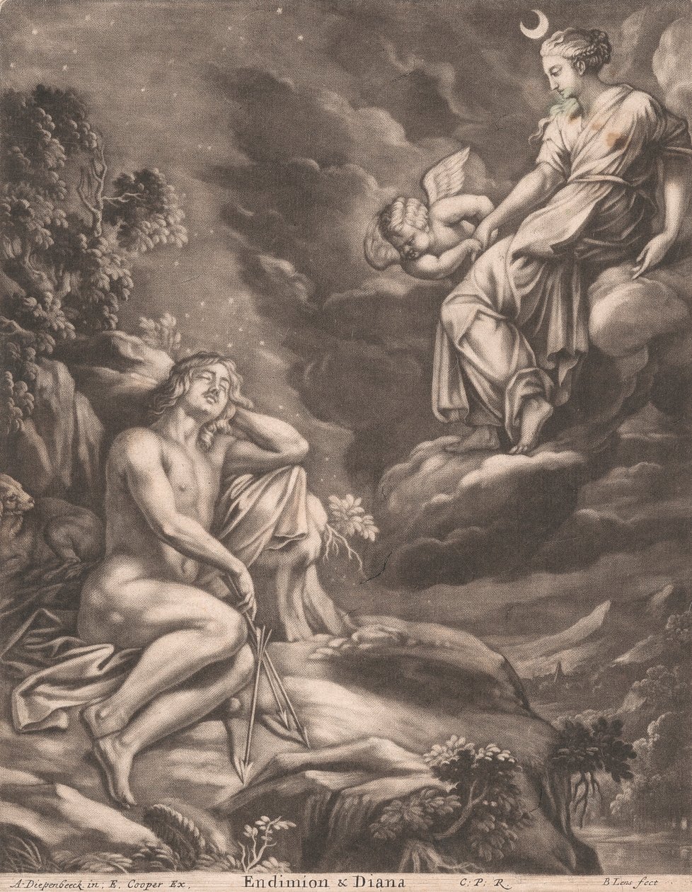 Endymion i Diana autorstwa Bernard Lens