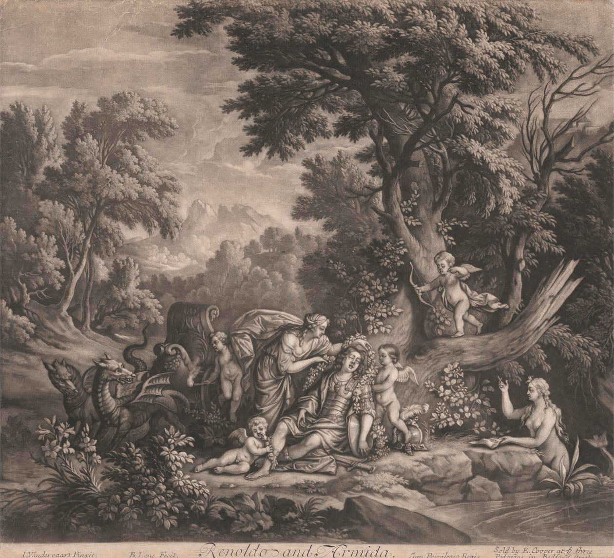 Renoldo i Armida autorstwa Bernard Lens