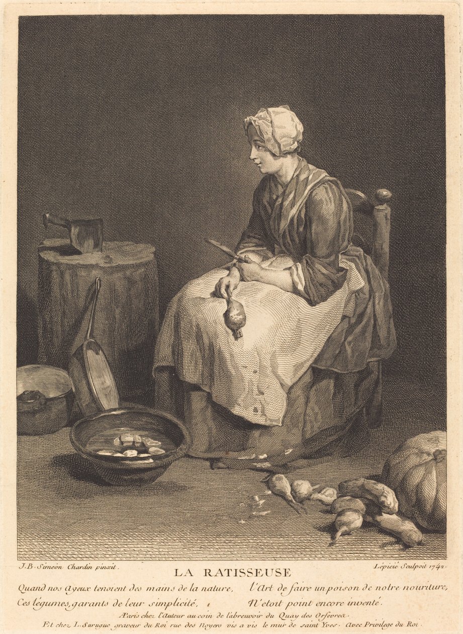 Grabie autorstwa Bernard Lépicié after Jean Siméon Chardin