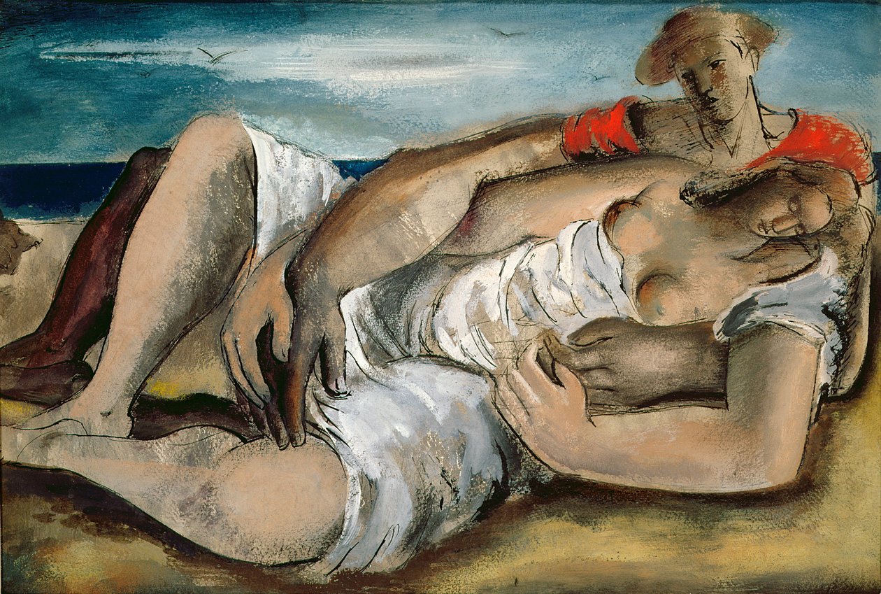 Kochankowie na plaży? autorstwa Bernard Meninsky