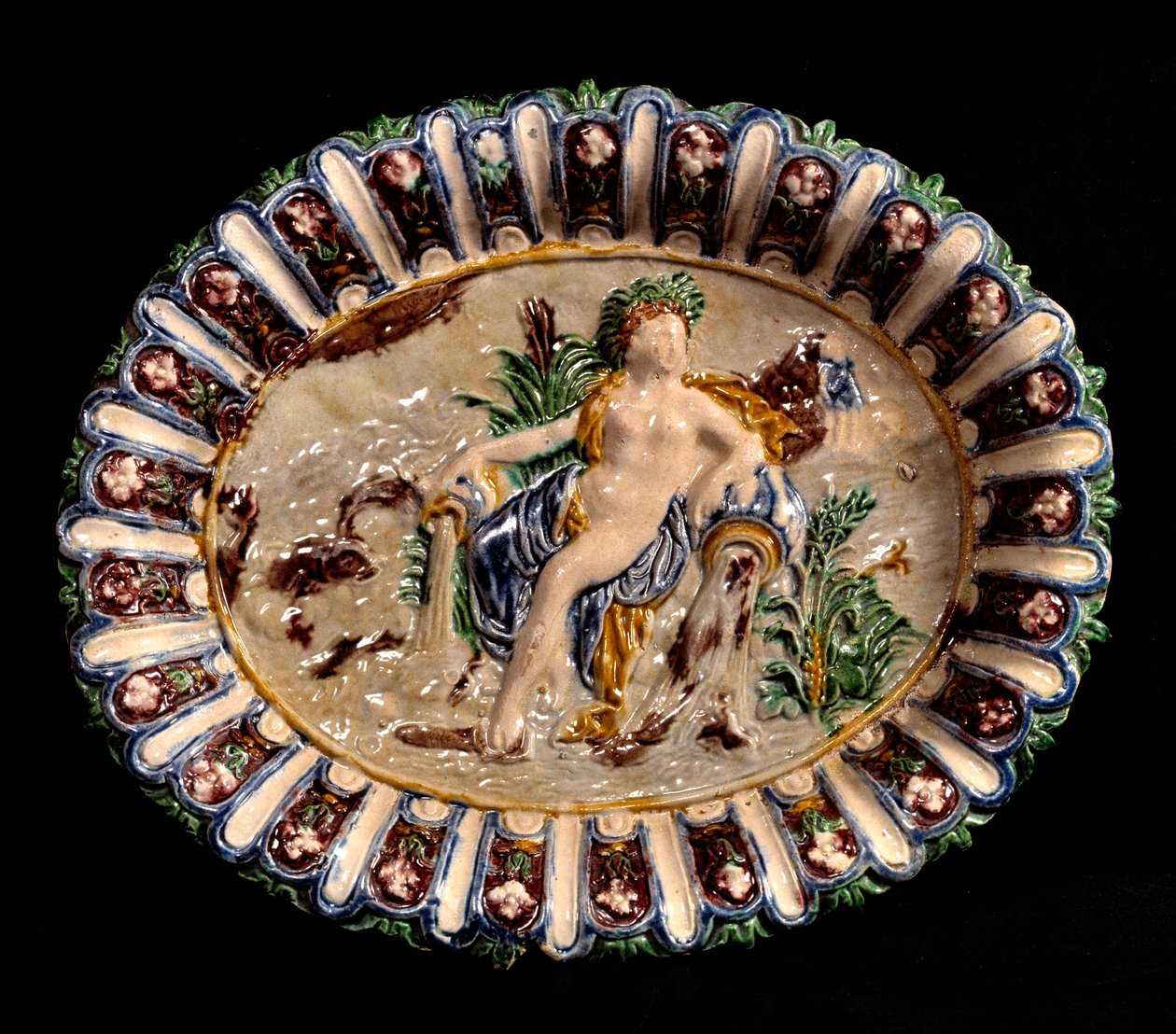 Alegoria wody Ceramika w glazurowanej glinie autorstwa Bernarda Palissy