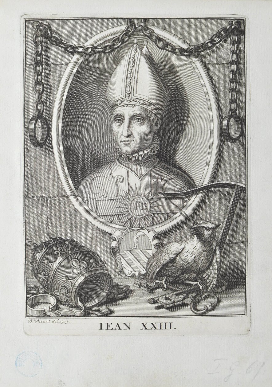 Antypapież Jan XXIII Baldassare Cossa , 1713. autorstwa Bernard Picart