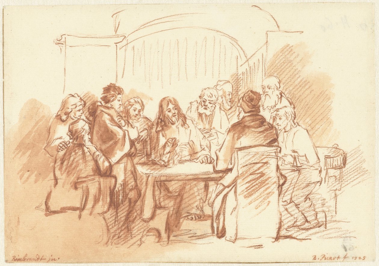 Chrystus przy stole z uczniami autorstwa Bernard Picart