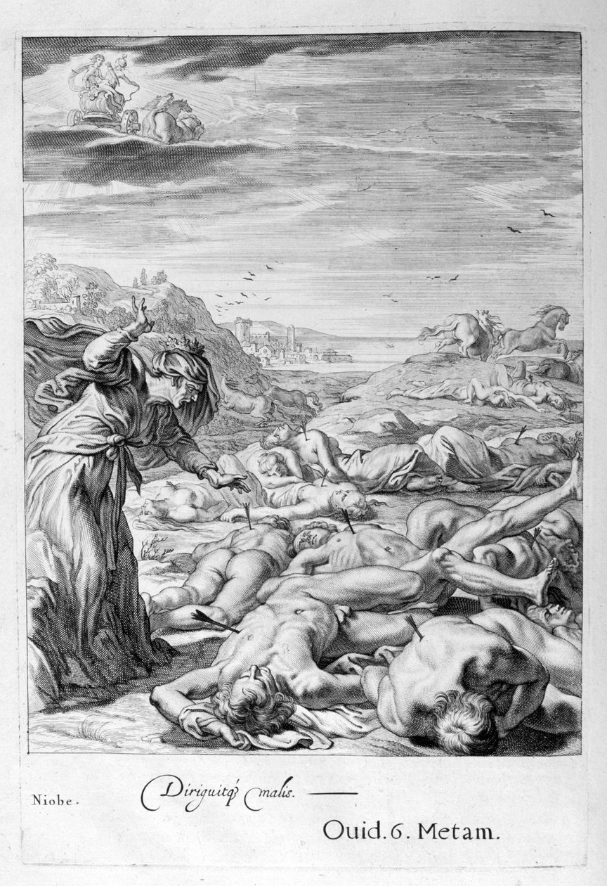 W mitologii greckiej Niobe była córką Tantala i obu Dionne autorstwa Bernard Picart