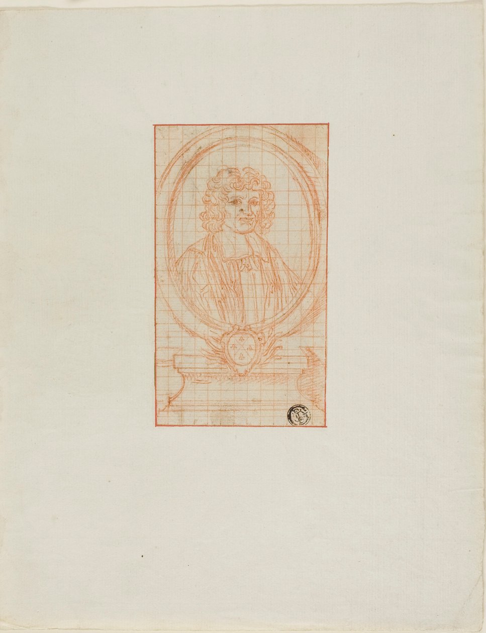 Medalion z portretem duchownego autorstwa Bernard Picart