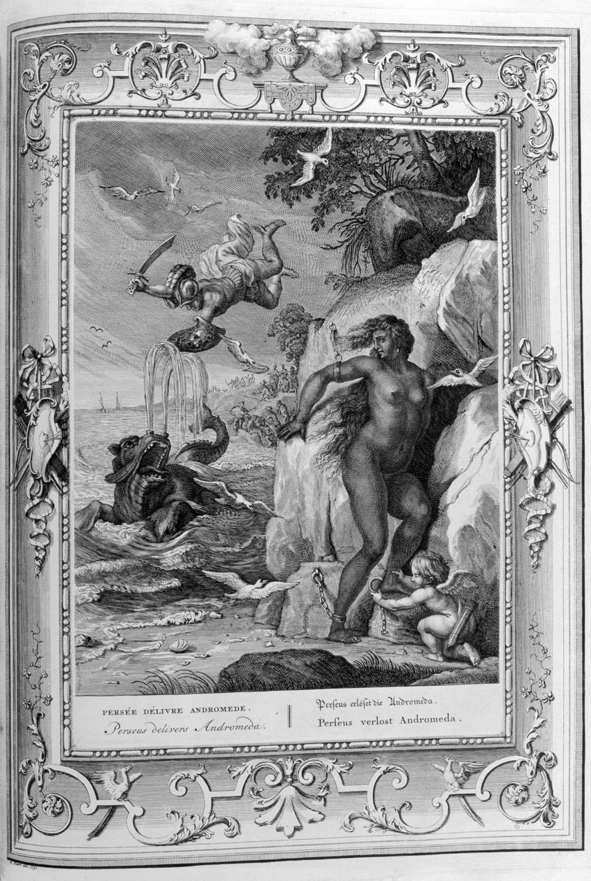Perseusz ratuje Andromedę autorstwa Bernard Picart