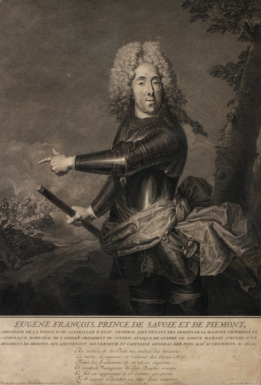 Książę Eugeniusz Sabaudii autorstwa Bernard Picart