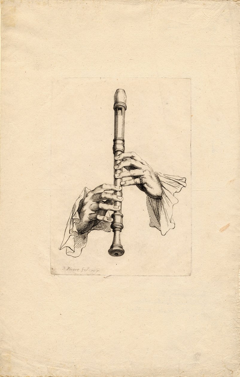 Ręce rejestratorów, um 1700 autorstwa Bernard Picart