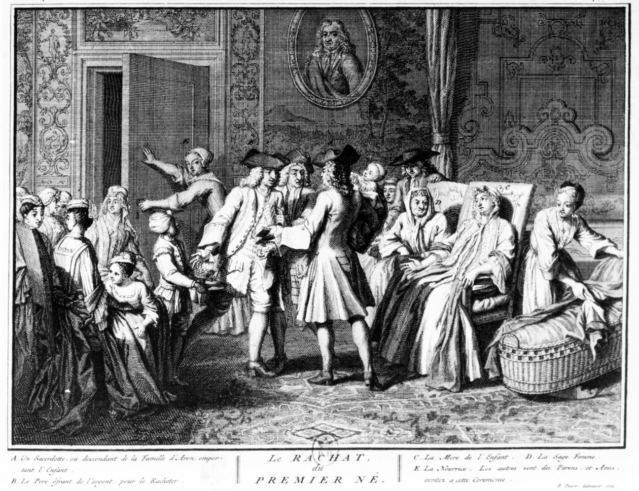 Odkupienie pierworodnego syna, 1725 autorstwa Bernard Picart