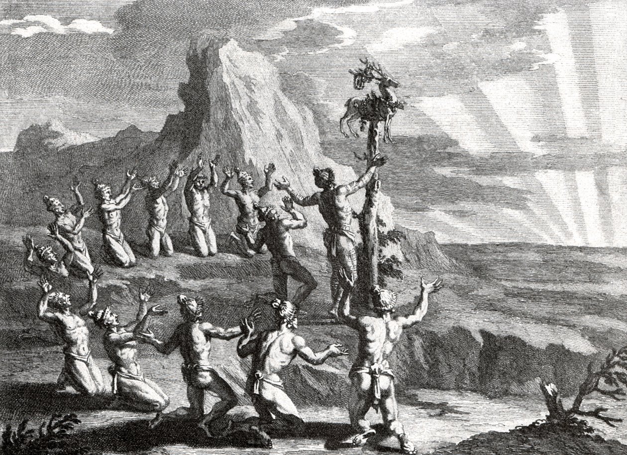 Kult słońca przez rdzennych Indian Ameryki Północnej autorstwa Bernard Picart