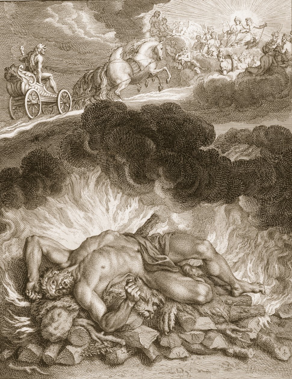 Śmierć Herkulesa, 1731 autorstwa Bernard Picart