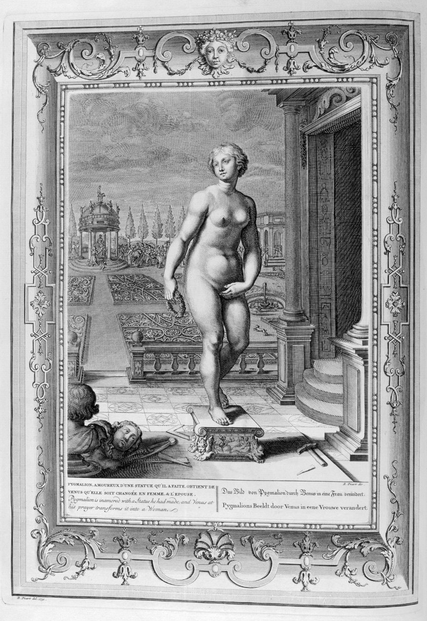 Rzeźba Pigmaliona (rycina) autorstwa Bernard Picart