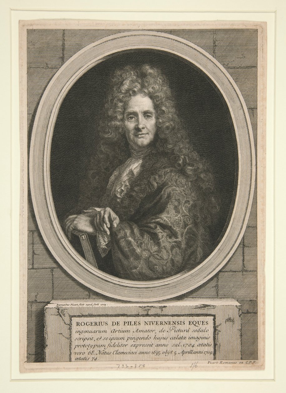 Bez tytułu (Portret Rogera de Piles) autorstwa Bernard Picart