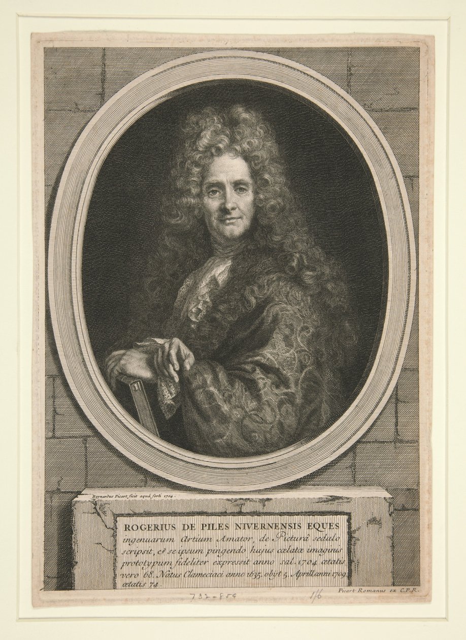 Bez tytułu (Portret Rogera de Piles) autorstwa Bernard Picart