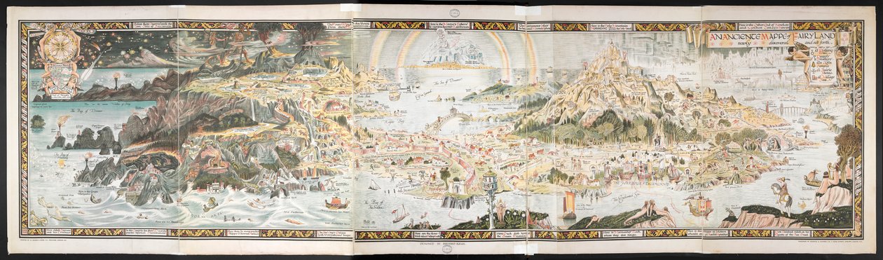 Starożytna mapa Krainy Baśni autorstwa Bernard Sleigh