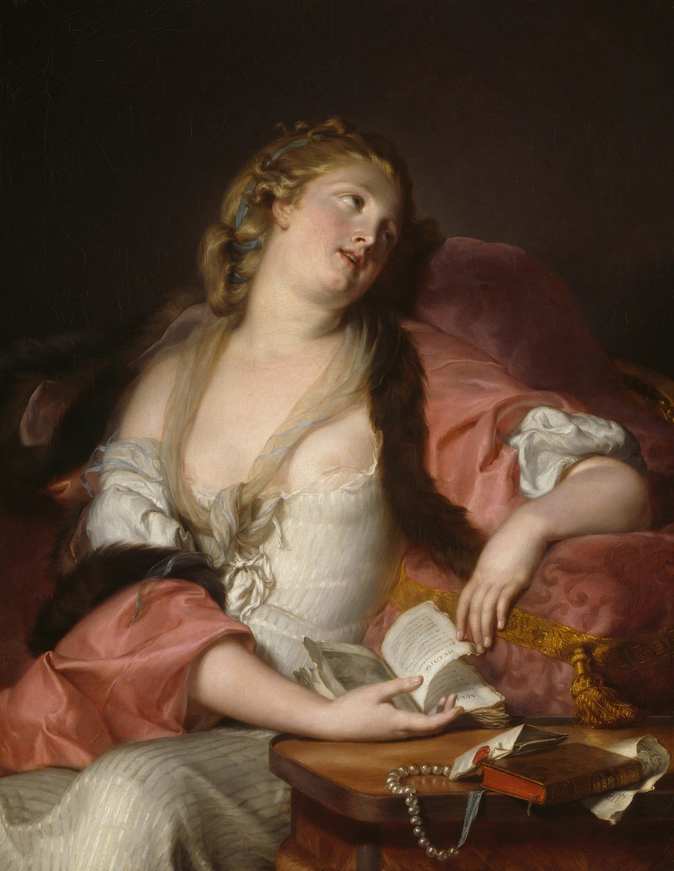 Pani czytająca listy Heloizy i Abelarda, c. 1780. autorstwa Bernard d