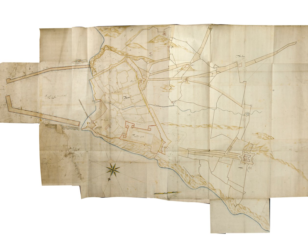 Mapa Tangeru [Tanger] autorstwa Bernard de Gomme