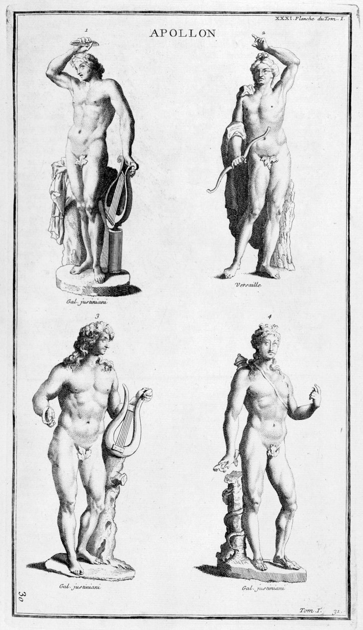 Apollo, 1757 autorstwa Bernard de Montfaucon