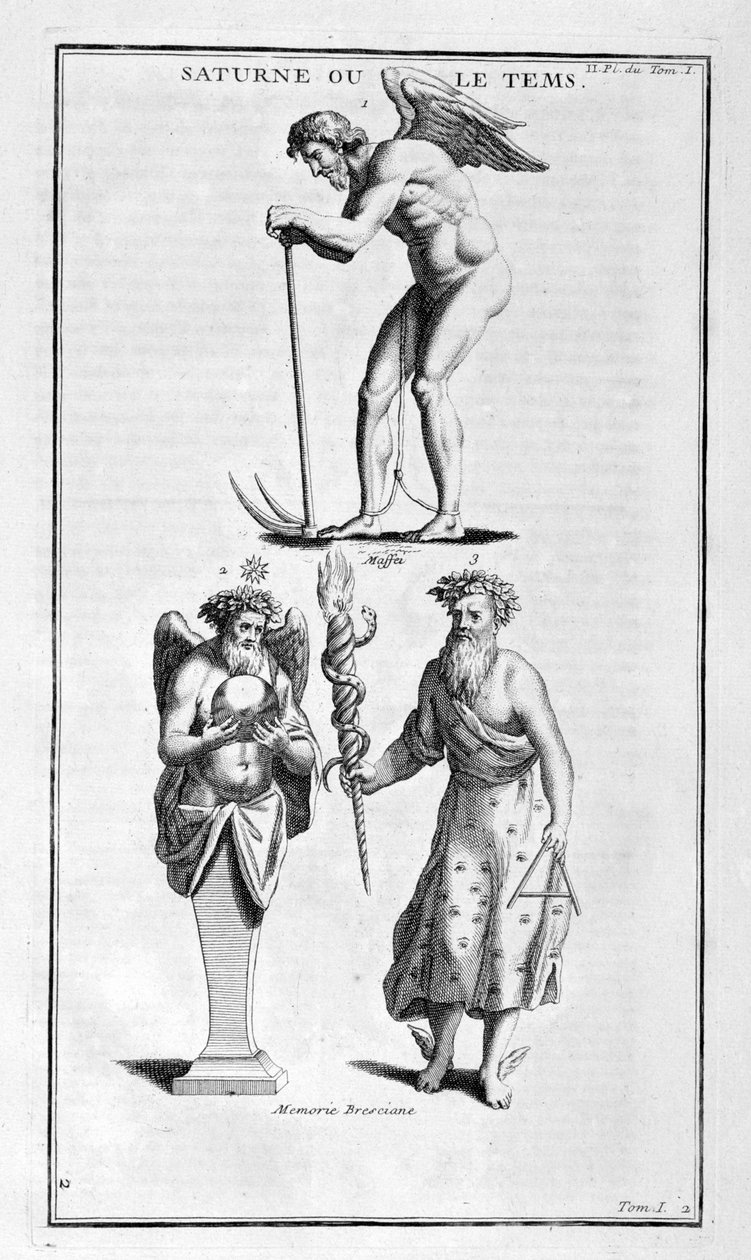 Saturn, 1757. autorstwa Bernard de Montfaucon