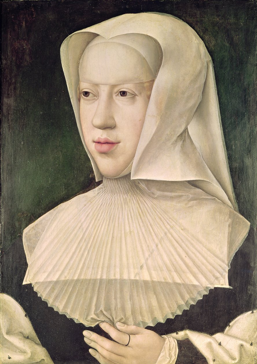 Marguerite de Habsbourg (1480-1530) Księżna Sabaudii (olej na panelu) autorstwa Bernard van Orley