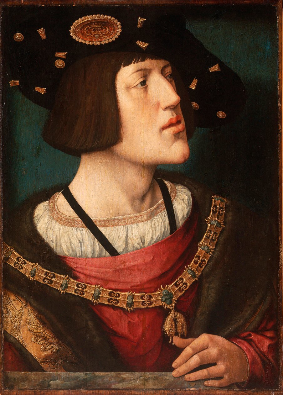 Portret Karola V z Hiszpanii (1500-1558) autorstwa Bernard van Orley