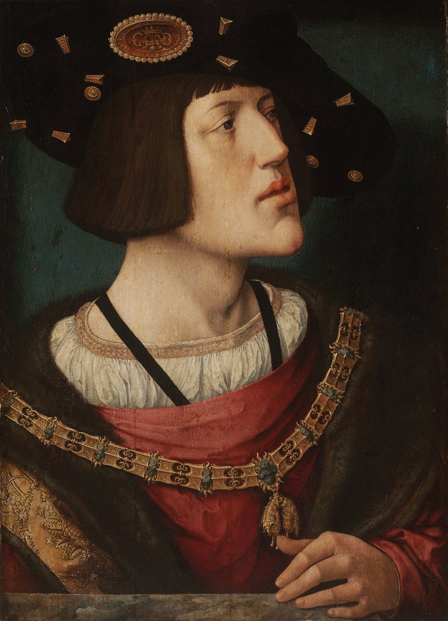 Portret Karola V Hiszpanii 1500-1558, 1519 autorstwa Bernard van Orley