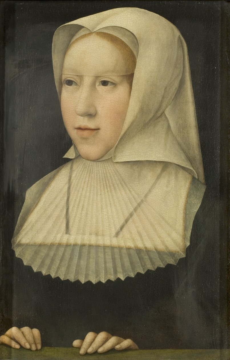 Portret Małgorzaty Austriackiej (olej na desce) autorstwa Bernard van Orley