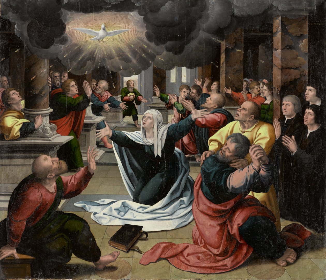 Pięćdziesiątnica, ok. 1530 (olej na desce) autorstwa Bernard van Orley