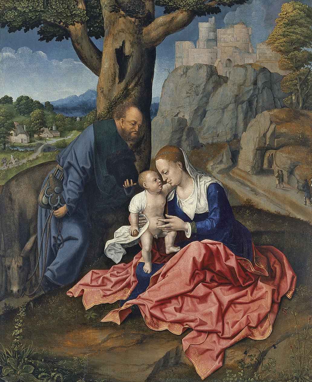 Reszta w ucieczce do Egiptu autorstwa Bernard van Orley